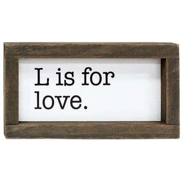 2/Set, L Is For Love Framed Duo Signs - The Fox Decor